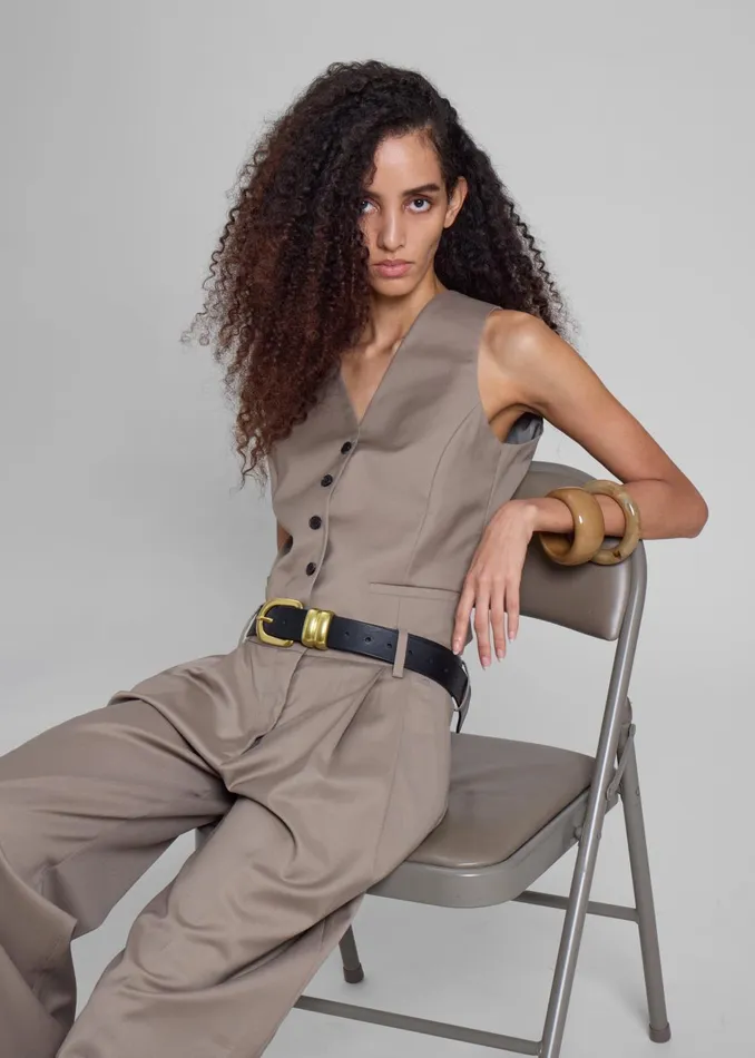 Women Jorae Pleated Trousers 8211 Taupe The Frankie Shop Bottoms