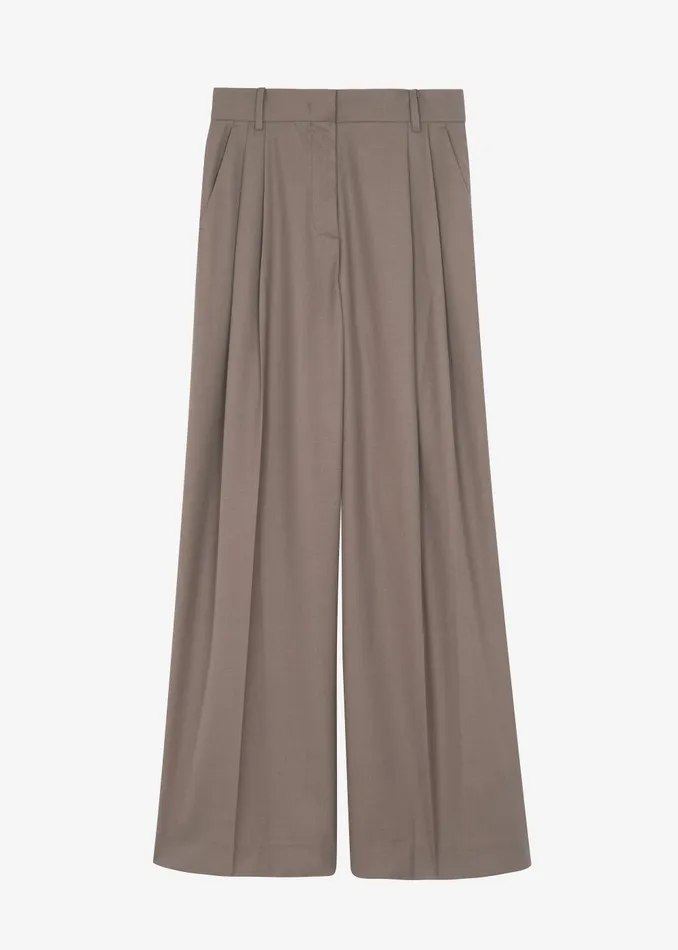Women Jorae Pleated Trousers 8211 Taupe The Frankie Shop Bottoms