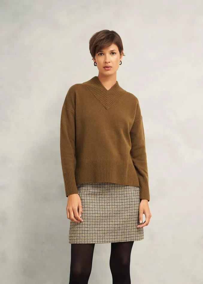 Women Jumpers and Cardigans Hobbs Becky Wool Blend Jumper Toffee