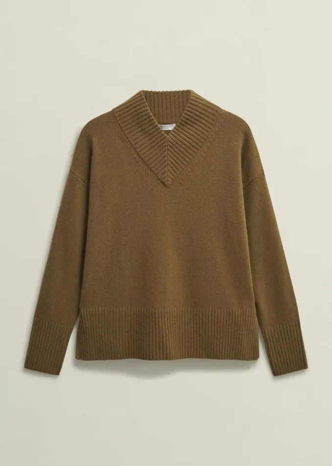 Women Jumpers and Cardigans Hobbs Becky Wool Blend Jumper Toffee
