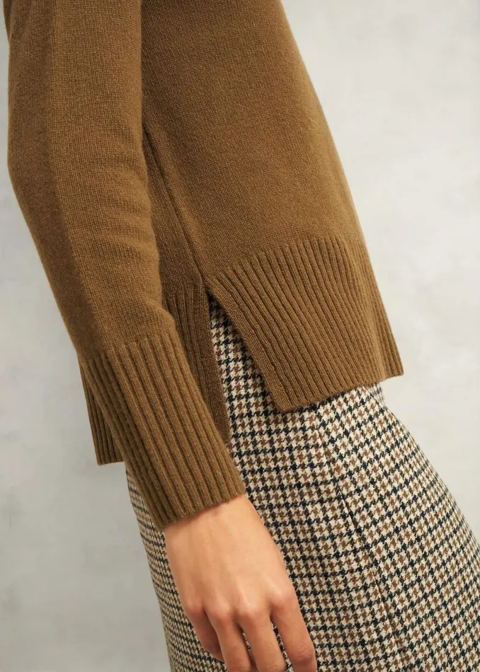 Women Jumpers and Cardigans Hobbs Becky Wool Blend Jumper Toffee
