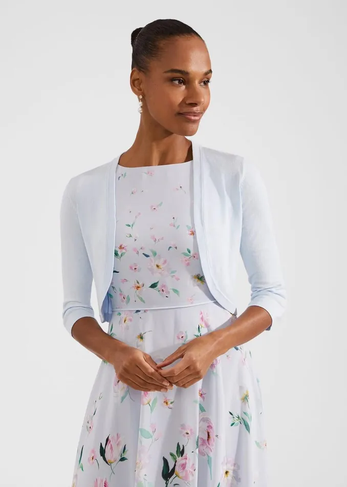 Women Jumpers and Cardigans Hobbs Carrie Bolero Pale Blue