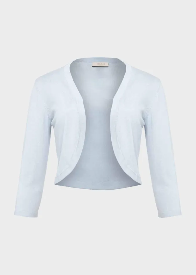 Women Jumpers and Cardigans Hobbs Carrie Bolero Pale Blue