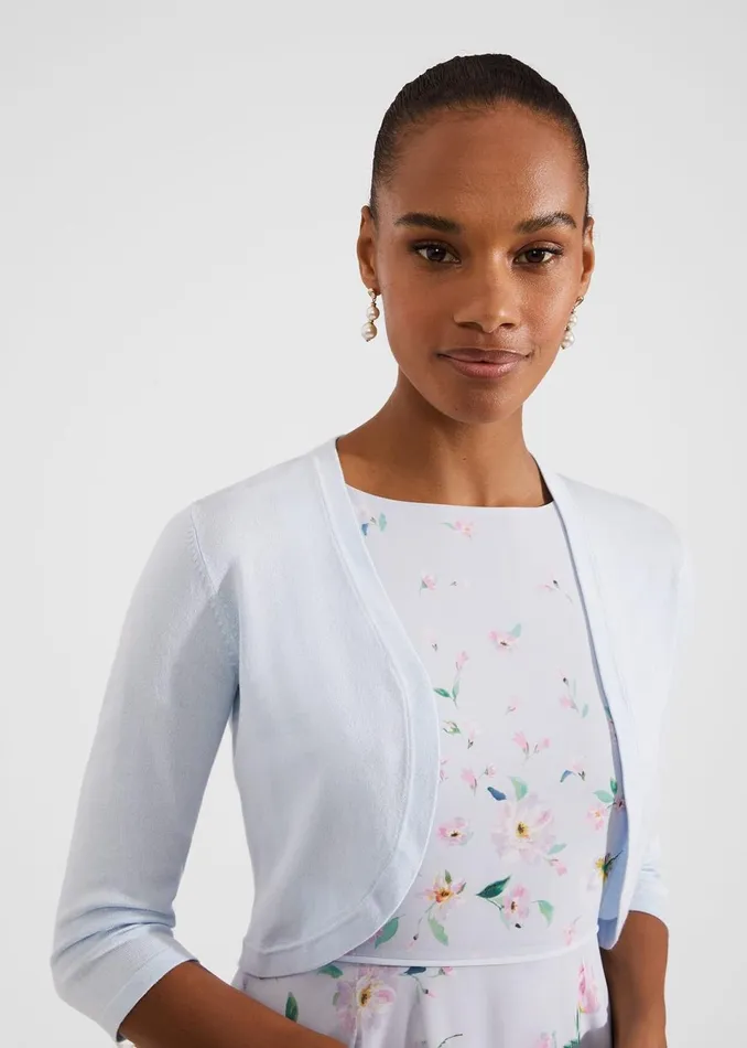 Women Jumpers and Cardigans Hobbs Carrie Bolero Pale Blue