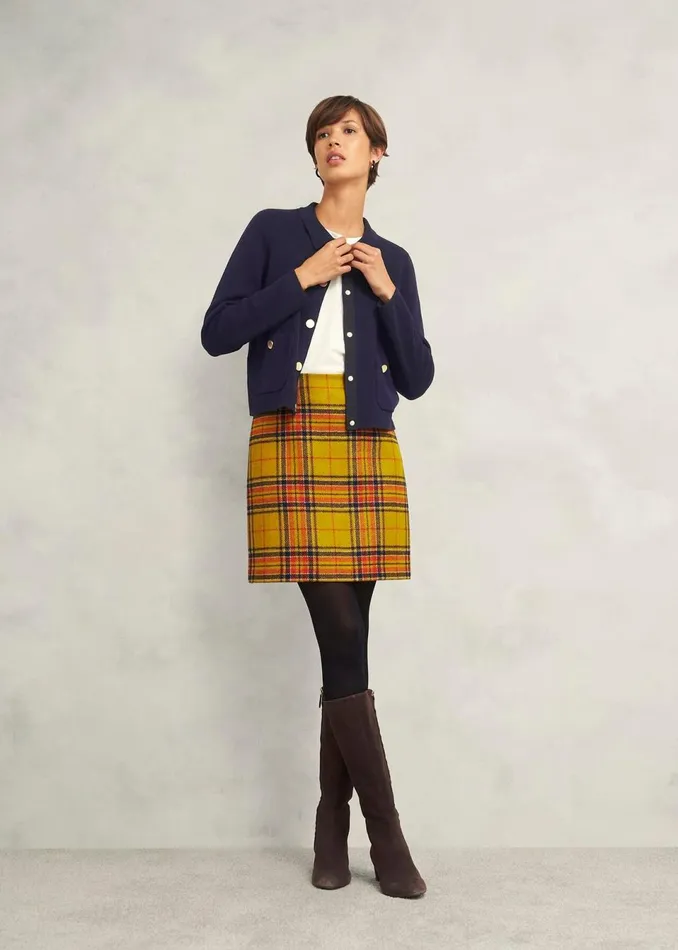 Women Jumpers and Cardigans Hobbs Daisy Cotton Wool Knitted Jacket Hobbs Navy