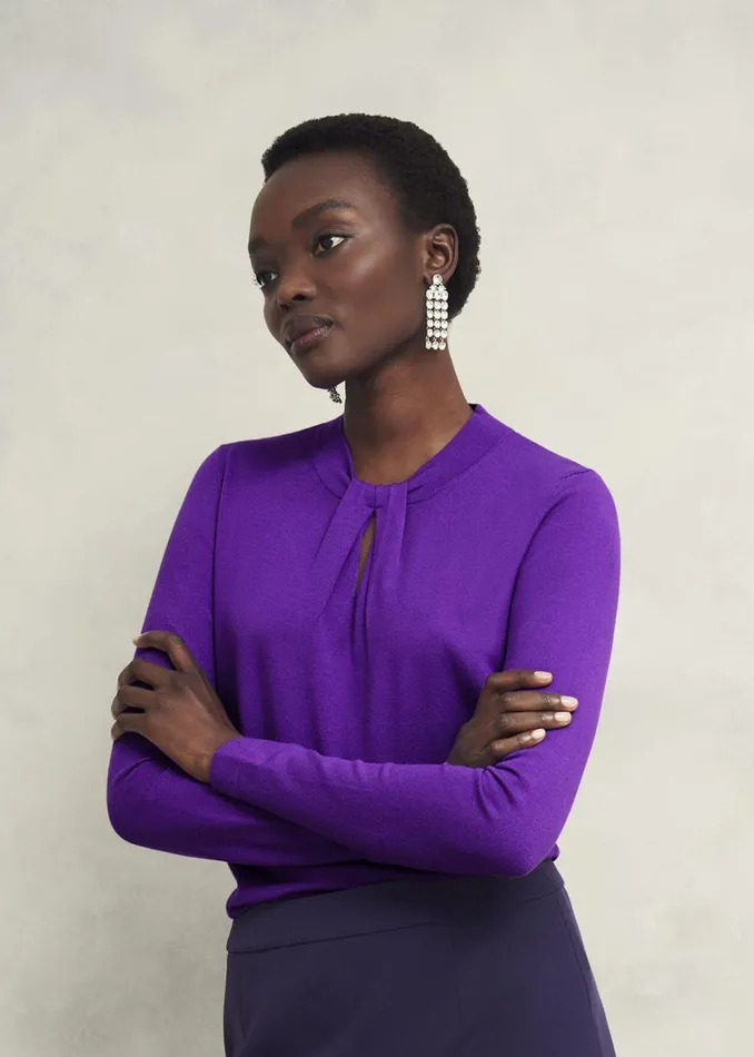 Women Jumpers and Cardigans Hobbs Effie Jumper Amaranth Purple