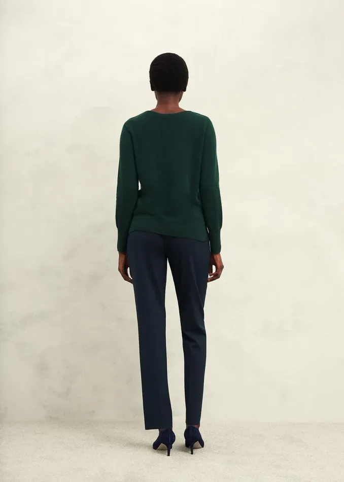 Women Jumpers and Cardigans Hobbs Larina Cashmere Jumper Hawthorn Green