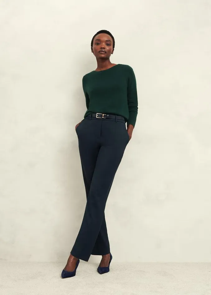 Women Jumpers and Cardigans Hobbs Larina Cashmere Jumper Hawthorn Green
