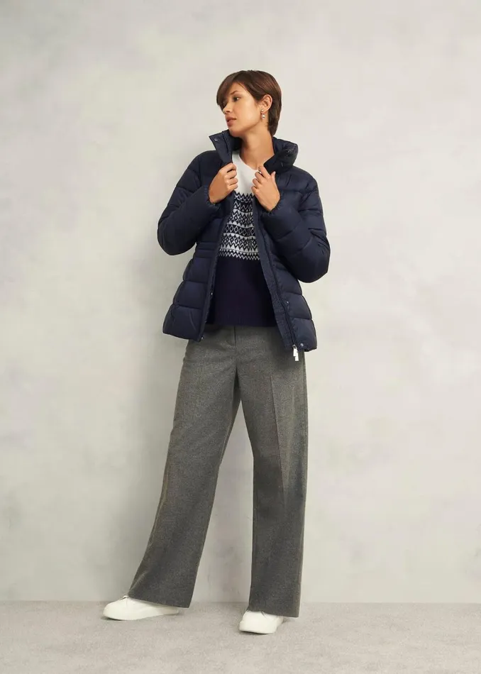 Women Jumpers and Cardigans Hobbs Lorrie Fairisle Jumper With Alpaca Ivory Navy