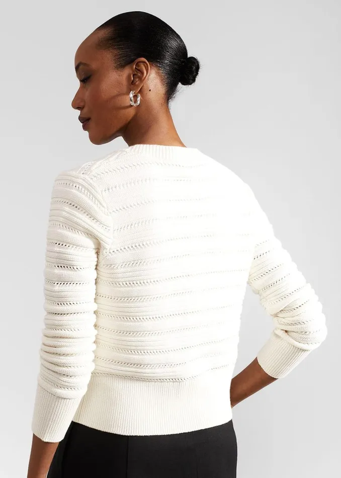 Women Jumpers and Cardigans Hobbs Naomi Cotton Cardigan Ivory