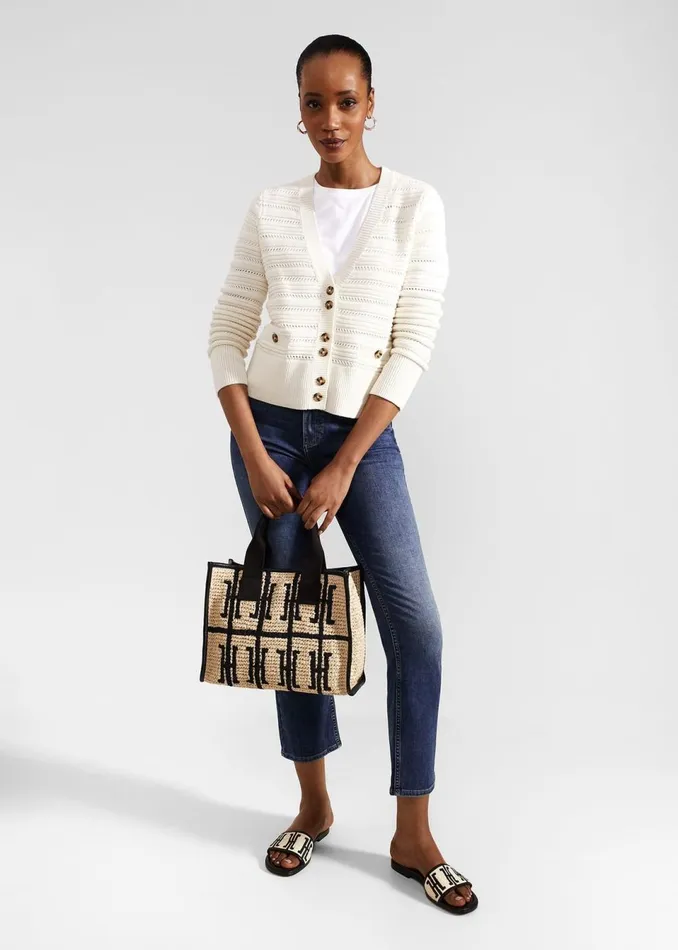 Women Jumpers and Cardigans Hobbs Naomi Cotton Cardigan Ivory
