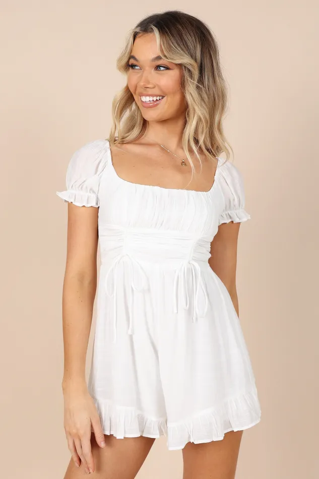 Women Jumpsuits and Playsuits petalandpup Jucee Frill Romper 8211 White White