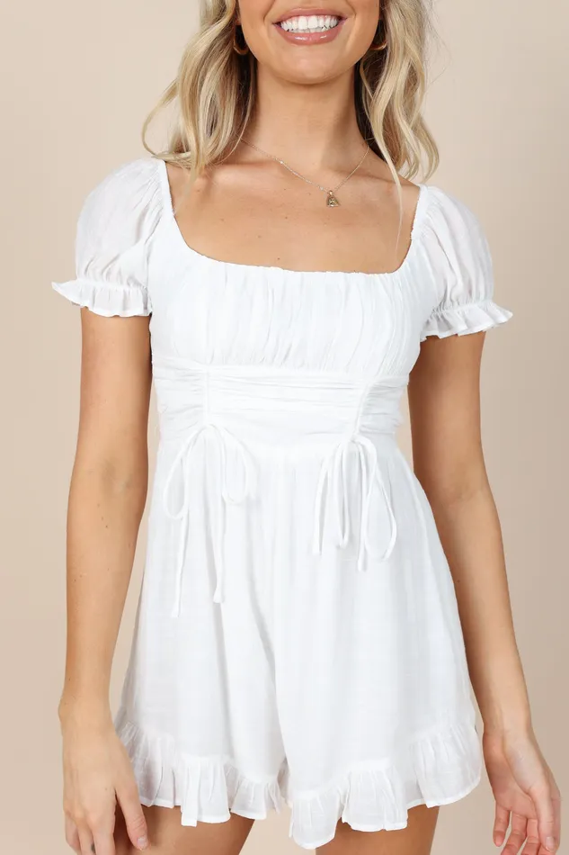 Women Jumpsuits and Playsuits petalandpup Jucee Frill Romper 8211 White White