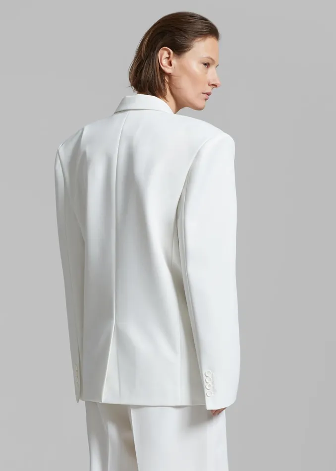 Women Jun Blazer 8211 White The Frankie Shop Outerwear