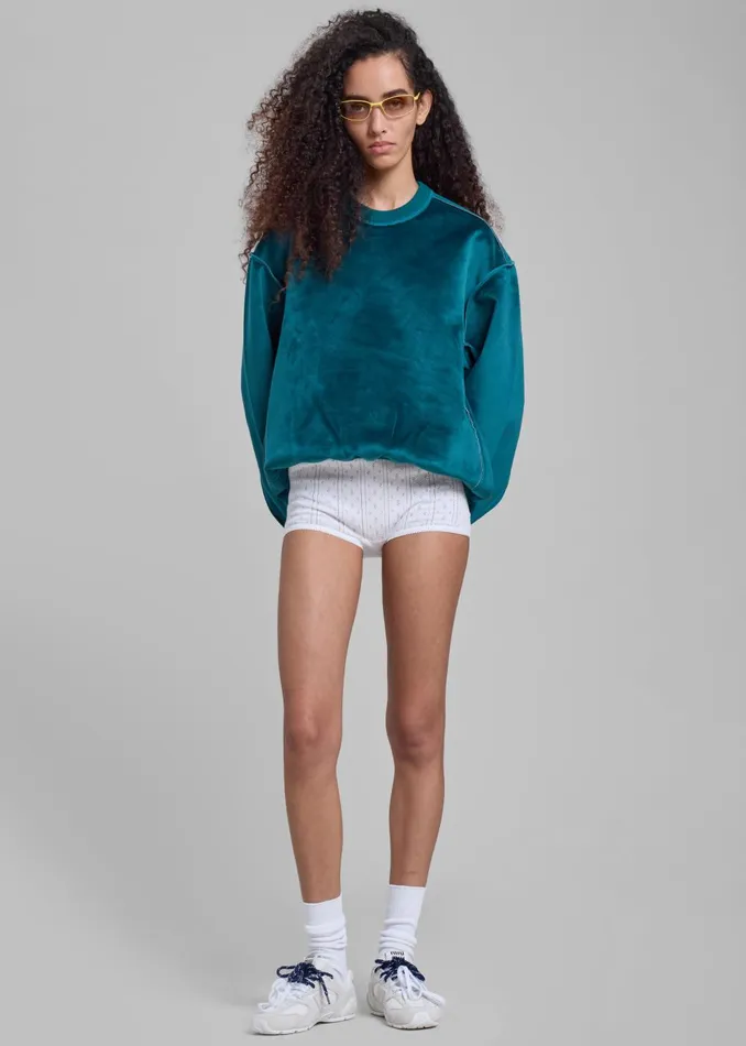 Women Jw Anderson Bonded Sweatshirt 8211 Deep Teal The Frankie Shop Tops