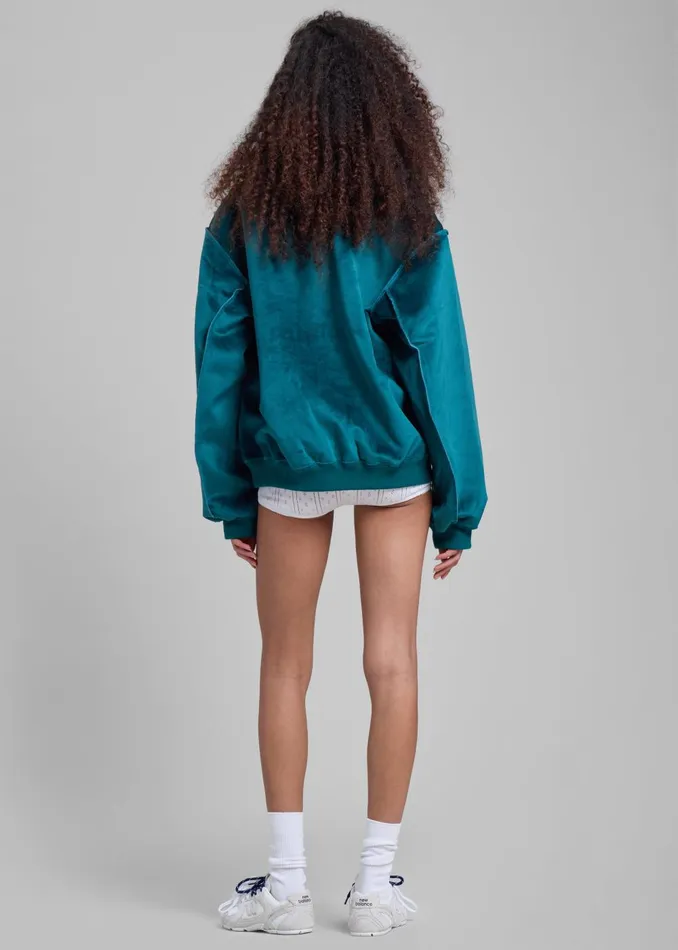 Women Jw Anderson Bonded Sweatshirt 8211 Deep Teal The Frankie Shop Tops