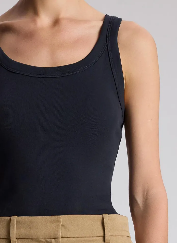 Women Kai Cotton Rib Tank Black ALC Knitwear