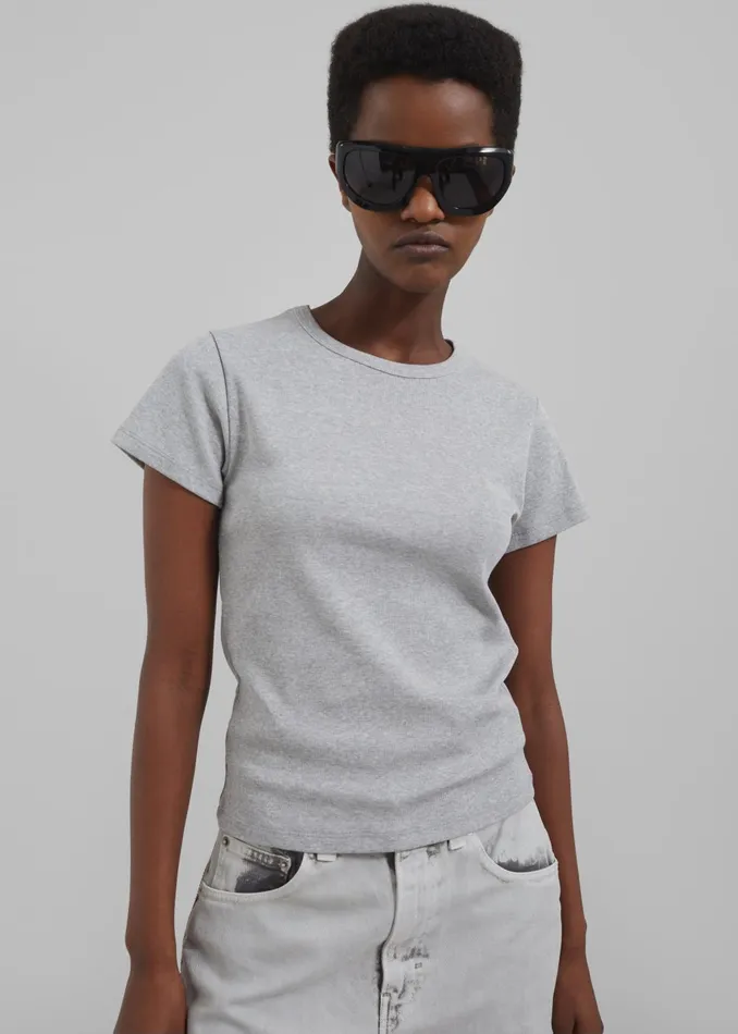 Women Kellen Baby Tee 8211 Grey The Frankie Shop Tops