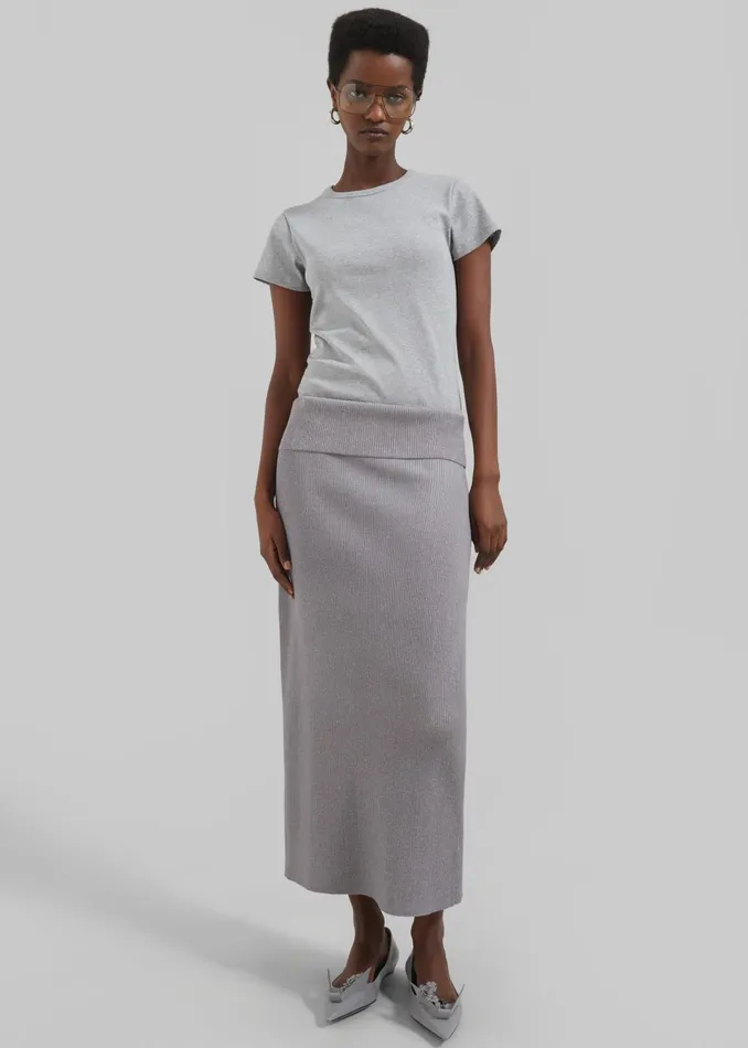 Women Kellen Baby Tee 8211 Grey The Frankie Shop Tops