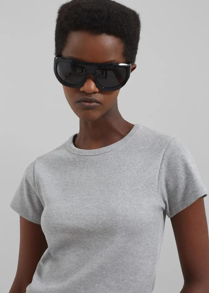 Women Kellen Baby Tee 8211 Grey The Frankie Shop Tops