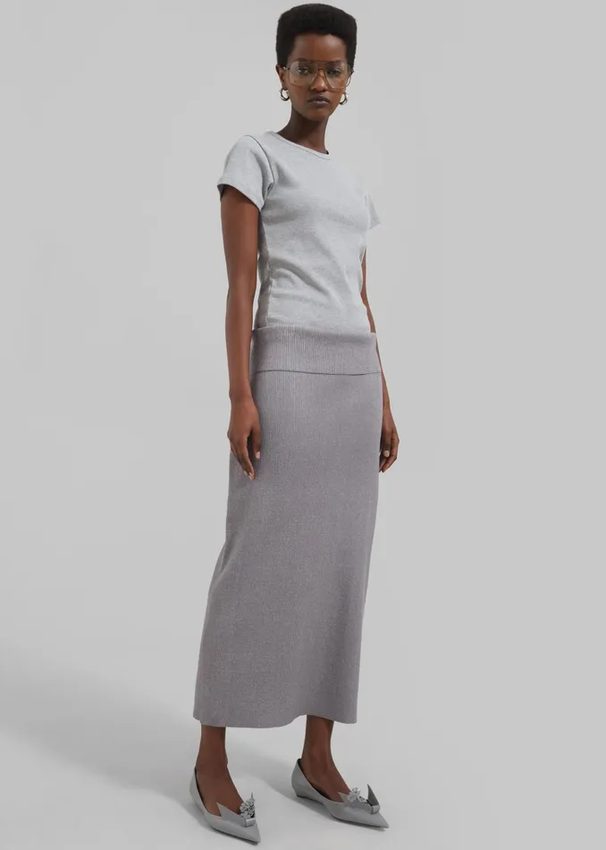 Women Kellen Baby Tee 8211 Grey The Frankie Shop Tops