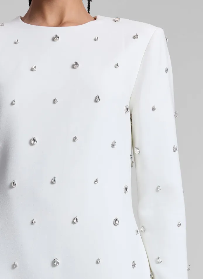 Women Kenna Embellished Mini Dress Whitecrystal ALC Dresses