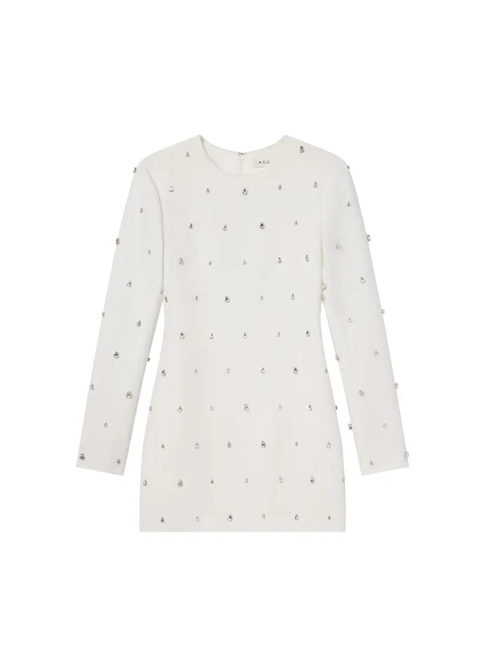 Women Kenna Embellished Mini Dress Whitecrystal ALC Dresses
