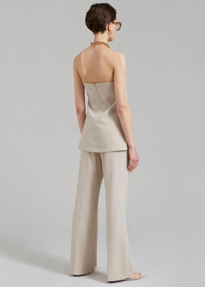 Women Kit Strapless Top 8211 Beige The Frankie Shop Tops