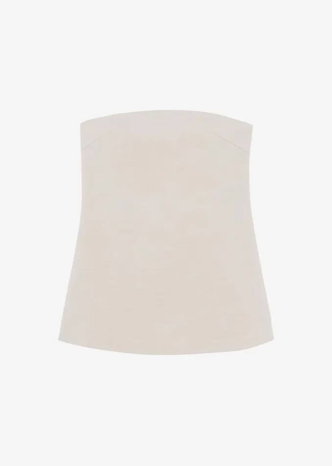 Women Kit Strapless Top 8211 Beige The Frankie Shop Tops
