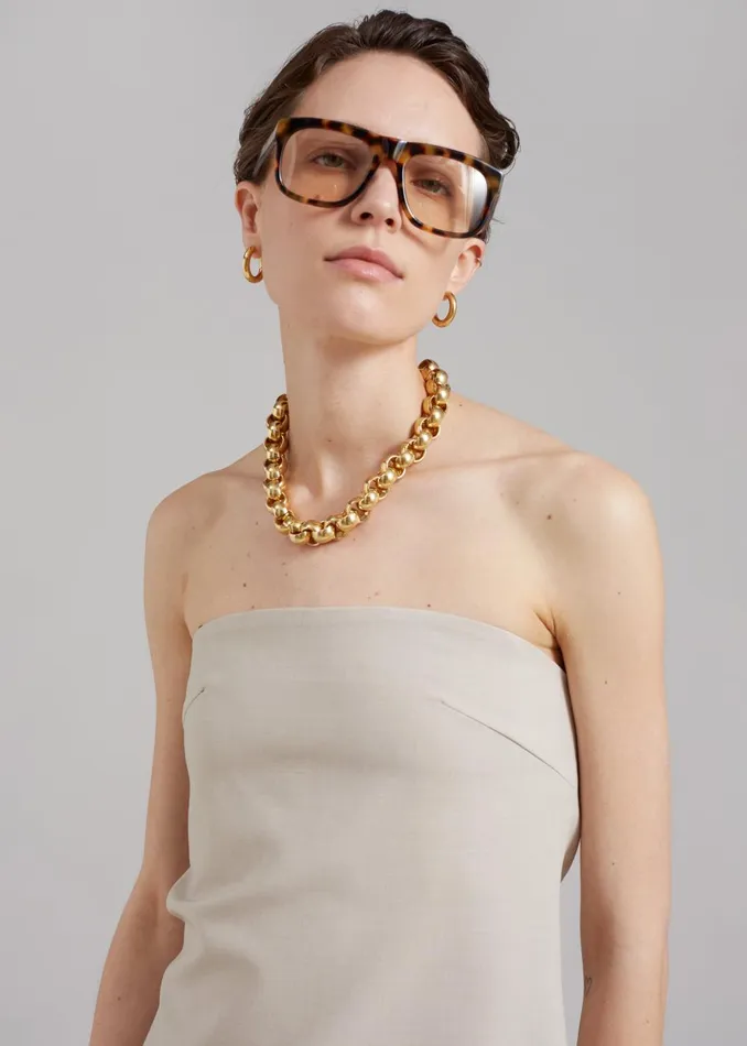 Women Kit Strapless Top 8211 Beige The Frankie Shop Tops