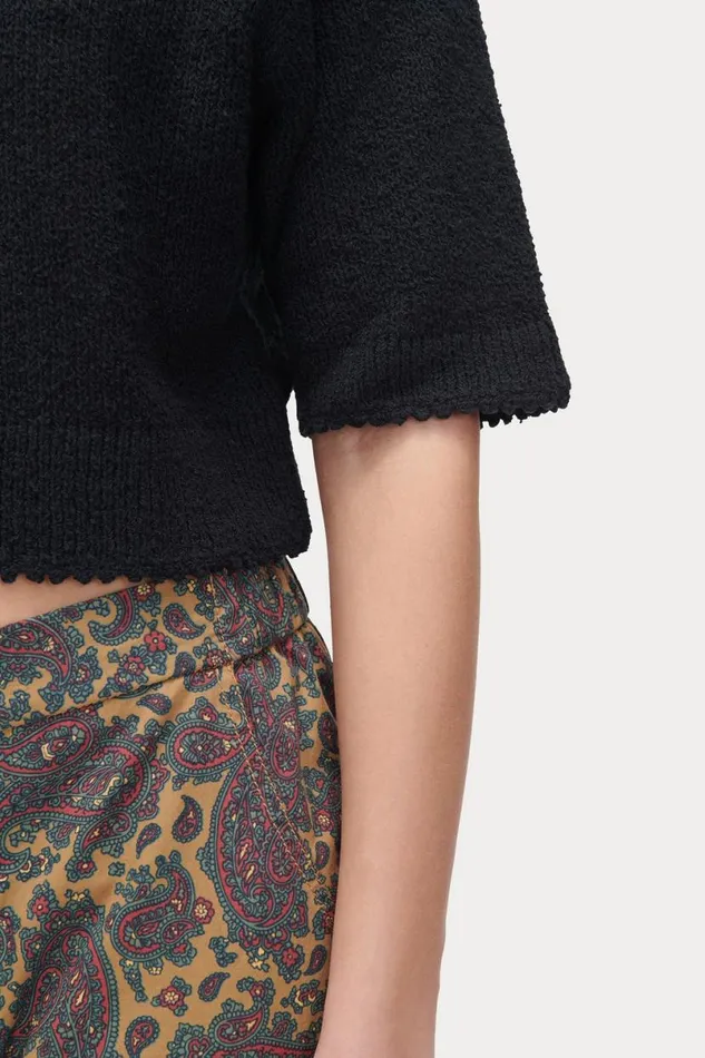Women Knits Rachel Comey Cropped Tee Black
