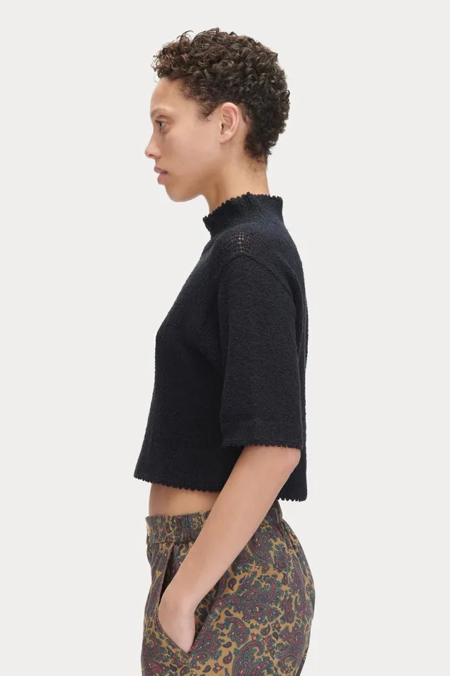 Women Knits Rachel Comey Cropped Tee Black