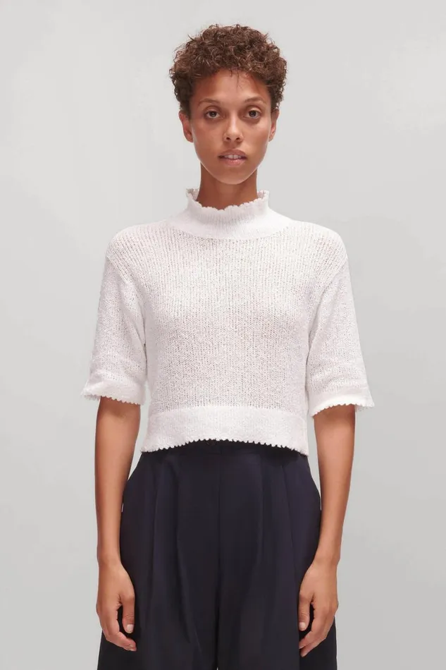 Women Knits Rachel Comey Cropped Tee Black