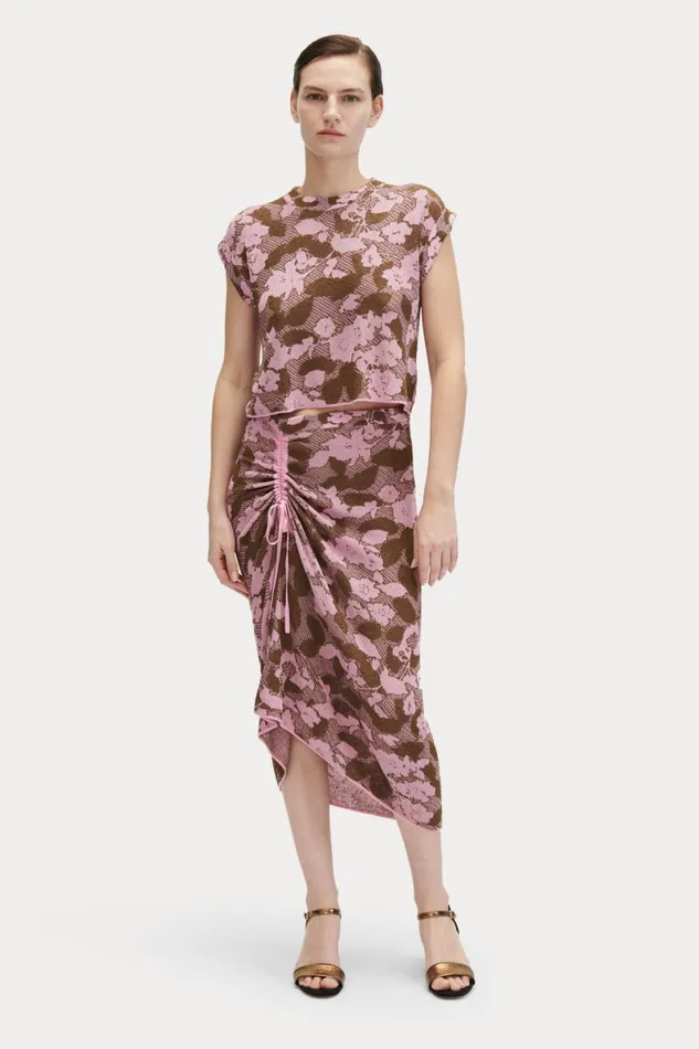 Women Knits Rachel Comey Volo Skirt Pink Multi