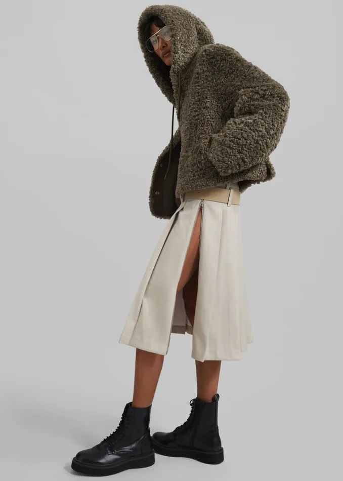 Women Kove Hooded Jacket 8211 Taupe The Frankie Shop Outerwear