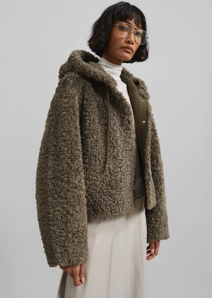 Women Kove Hooded Jacket 8211 Taupe The Frankie Shop Outerwear