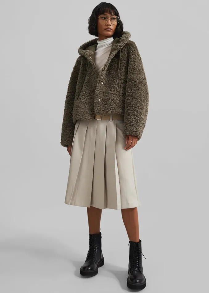 Women Kove Hooded Jacket 8211 Taupe The Frankie Shop Outerwear
