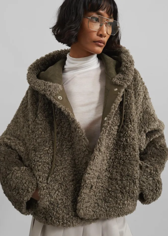 Women Kove Hooded Jacket 8211 Taupe The Frankie Shop Outerwear