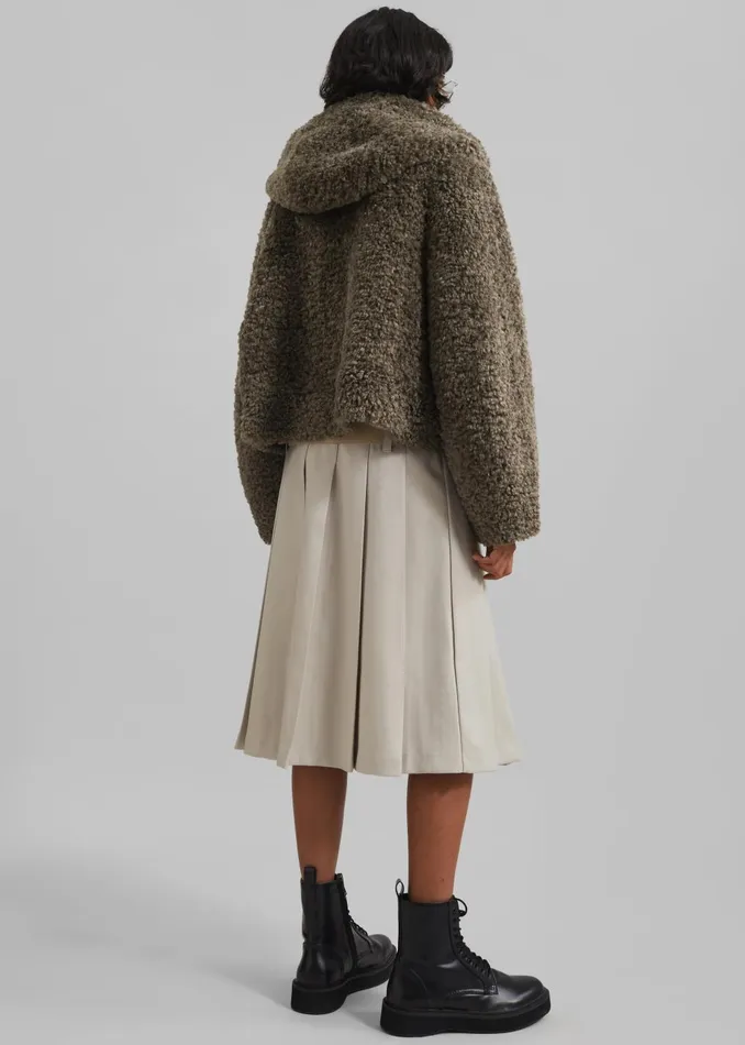 Women Kove Hooded Jacket 8211 Taupe The Frankie Shop Outerwear