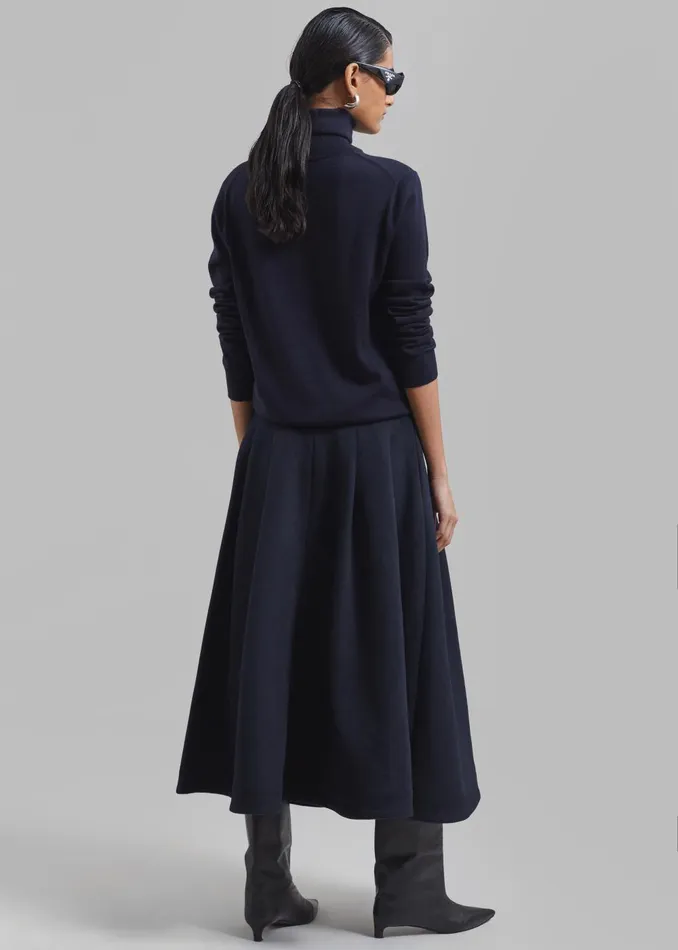 Women Leila Flared Skirt 8211 Navy The Frankie Shop Bottoms
