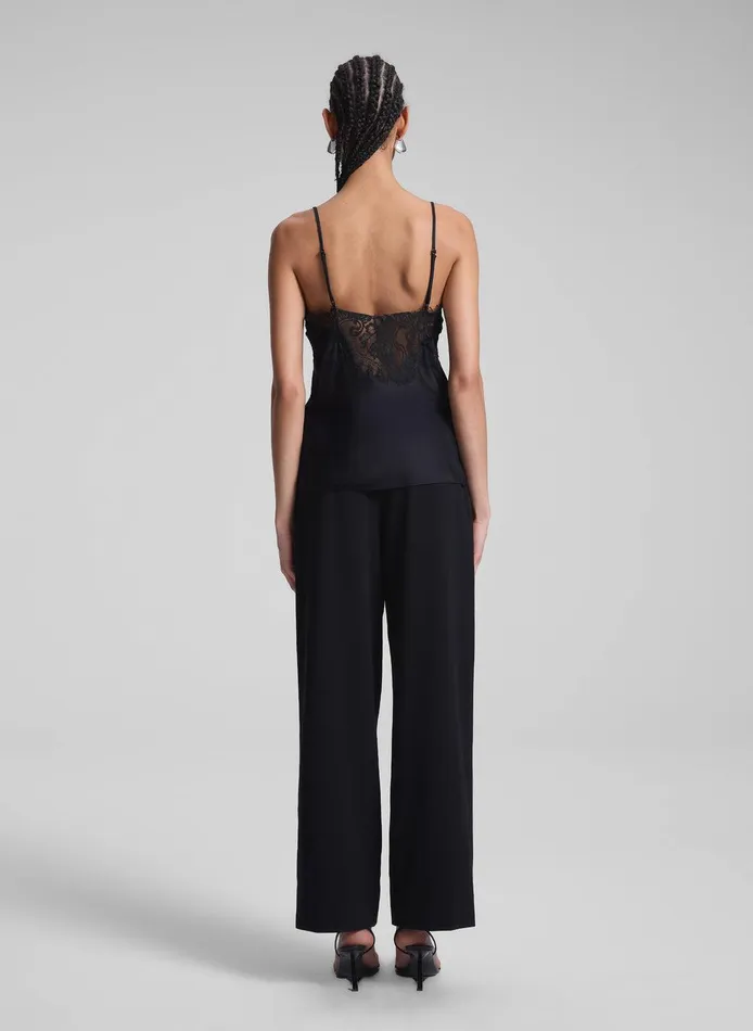 Women Lennon Satin And Lace Camisole Top Blackblack ALC Tees and Tanks