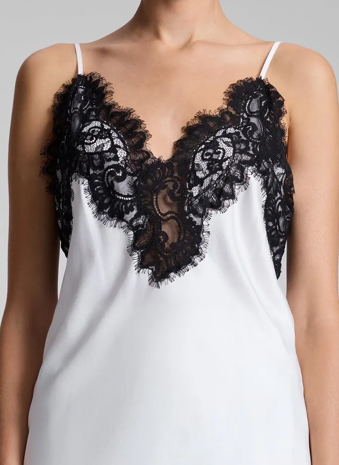 Women Lennon Satin And Lace Camisole Top Pearlblack ALC Tops