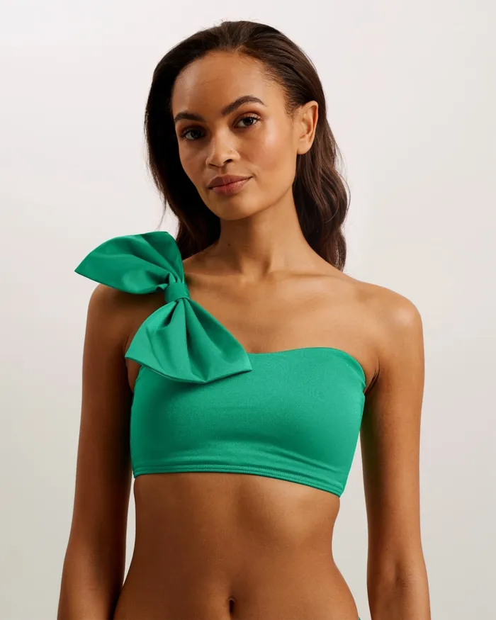 Women LIENNAA 8211 One Shoulder Bow Bikini Top Light Green Ted Baker Swimwear and Beachwear Women LIENNAA 8211 One Shoulder Bow Bikini Top Light Green Ted Baker Swimwear and Beachwear