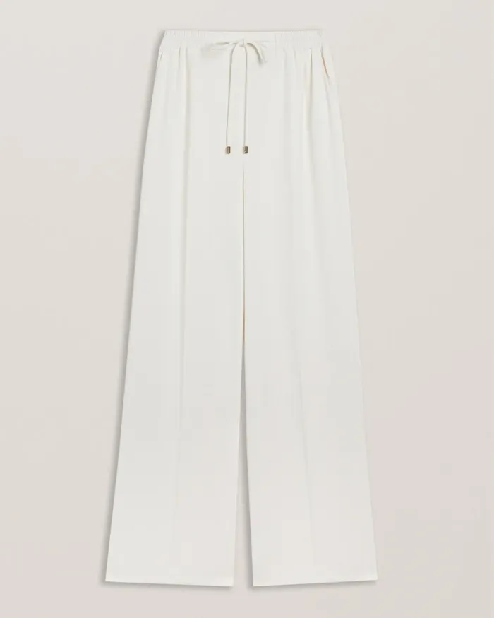 Women LILIAAH 8211 Wide Leg Jogger Ivory Ted Baker Trousers and Shorts