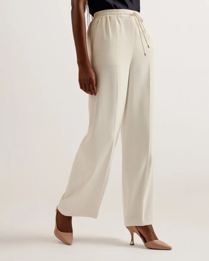 Women LILIAAH 8211 Wide Leg Jogger Ivory Ted Baker Trousers and Shorts