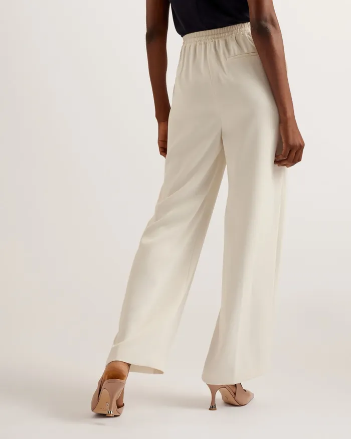 Women LILIAAH 8211 Wide Leg Jogger Ivory Ted Baker Trousers and Shorts