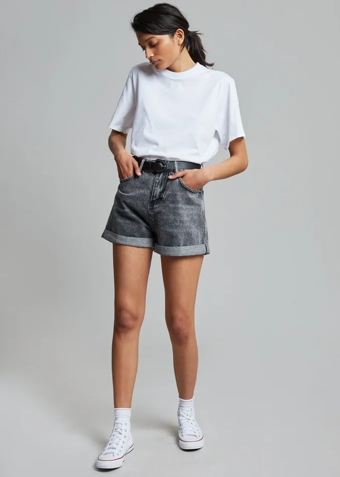 Women Lilou Simple Tee 8211 Optic White The Frankie Shop Tops