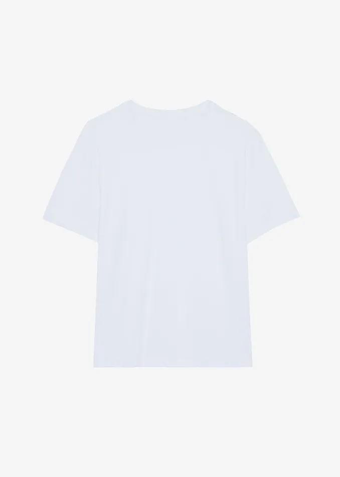 Women Lilou Simple Tee 8211 Optic White The Frankie Shop Tops