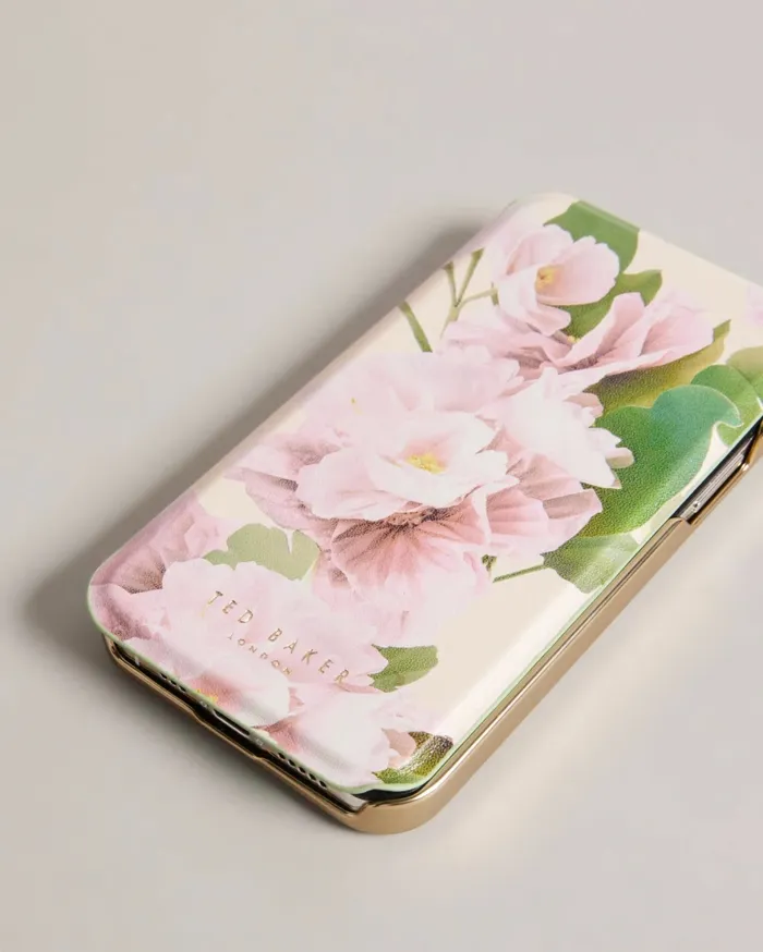 Women LIRIOS 8211 Digital Floral Print IPhone 12 And 12 Pro Mirror Case Light Pink Ted Baker Tech Accessories