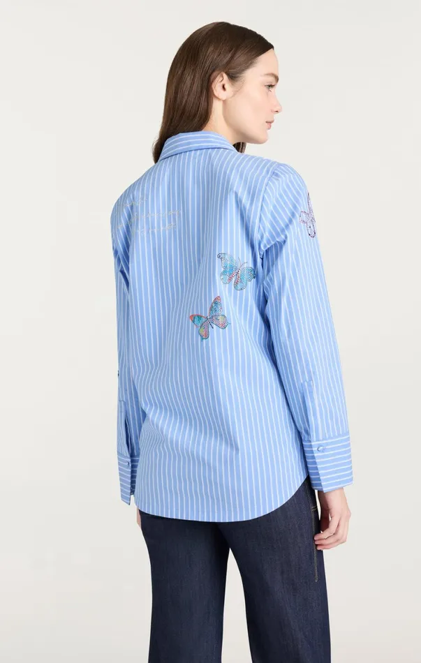 Women Long Sleeve Tops Cinq Sept Lisa Top French Bluewhite